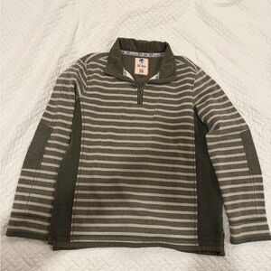 Fat Face Men’s Striped Half-Zip Sweater